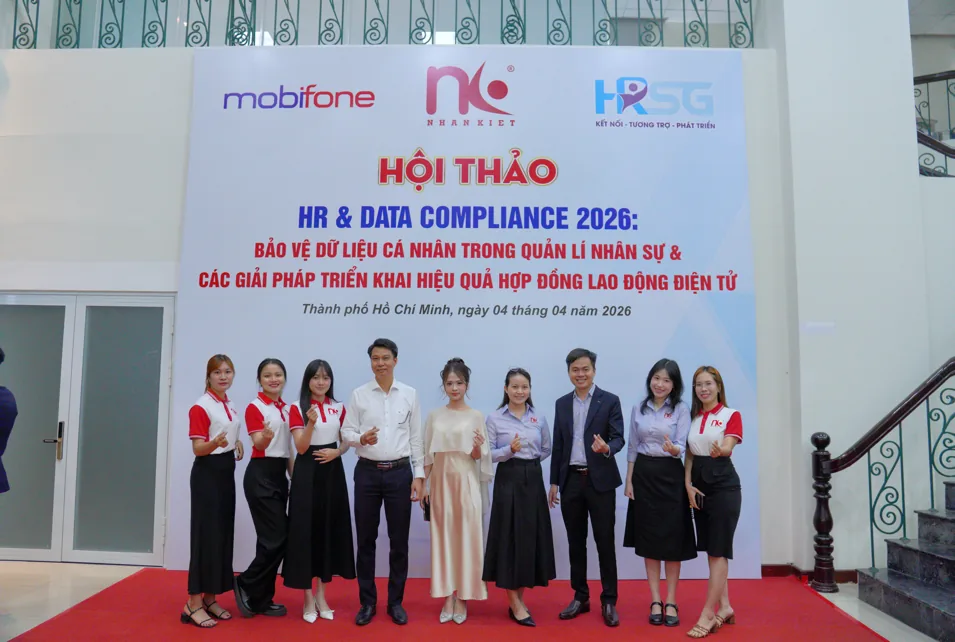 Hội thảo HR & Data Compliance 2026 do Nhân Kiệt đồng tổ chức cùng MobiFone và Câu lạc bộ Nhân sự Sài Gòn